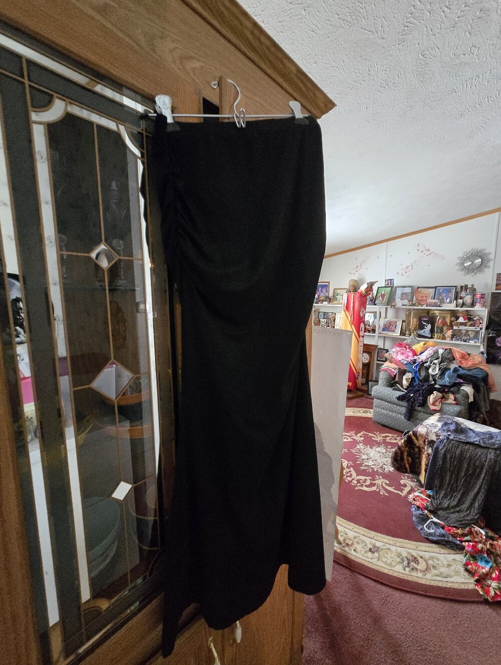 Classic Black Women's Skirt - Sleek Ruched Design